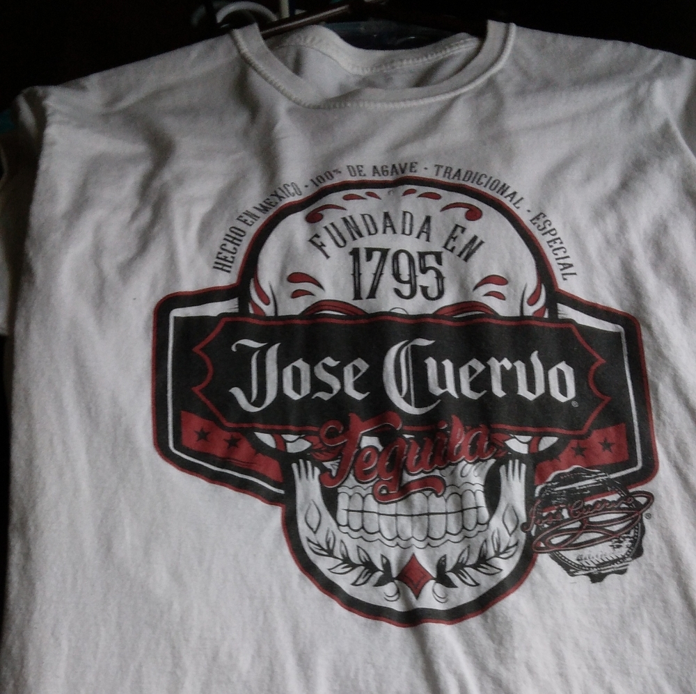 Jose Cuervo white skull tshirt